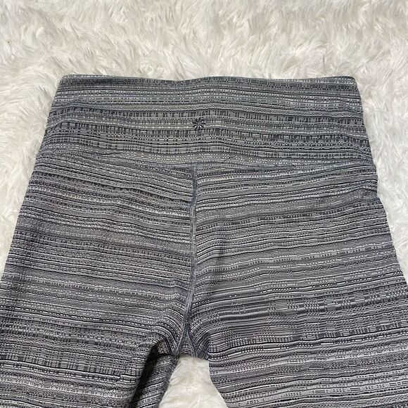 Athleta Chatarunga Leggings Heather Black Stripe Size Small Activewear - Picture 9 of 9